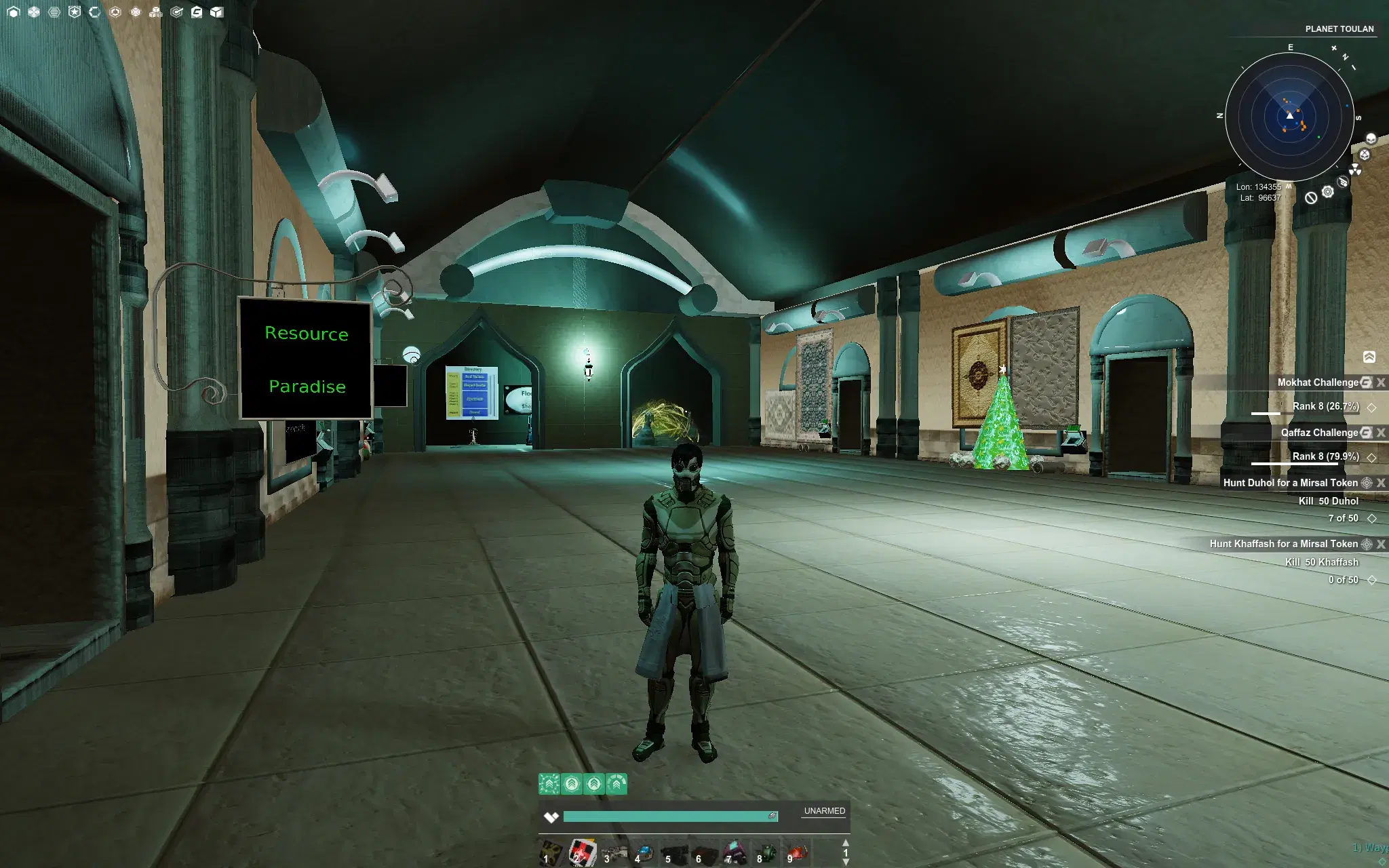 One of the scavenger-run stores inside Nahar Tower