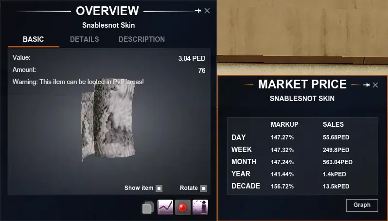 Snablesnot Skin crafting material